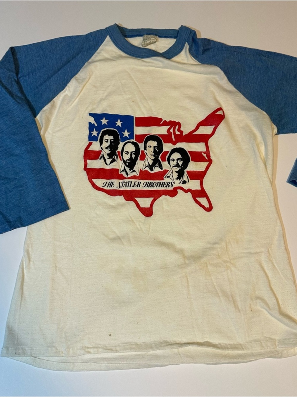 Vtg 70s 80s Statler Brothers Raglan T Shirt Single Stitch